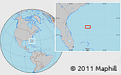 Gray Location Map of the area around 29° 44' 59" N, 77° 16' 30" W