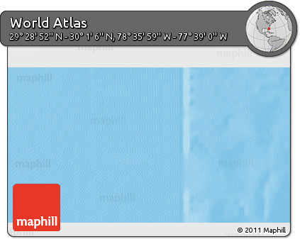 Physical 3D Map of the Area around 29° 44' 59" N, 78° 7' 30" W
