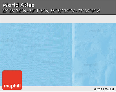 Physical 3D Map of the Area around 29° 44' 59" N, 78° 7' 30" W