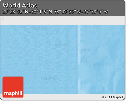 Physical 3D Map of the Area around 29° 44' 59" N, 78° 7' 30" W