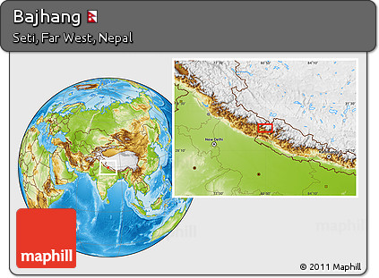 Physical Location Map of Bajhang