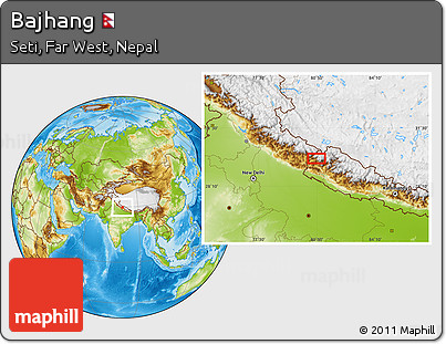 Physical Location Map of Bajhang