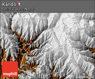 Physical 3D Map of Kāndo