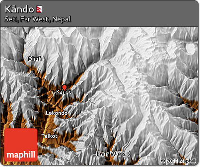 Physical 3D Map of Kāndo