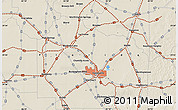 Shaded Relief Map of the area around 29° 44' 59" N, 82° 22' 30" W