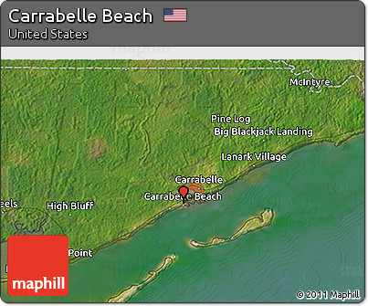 Satellite 3D Map of Carrabelle Beach