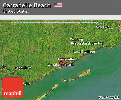 Satellite 3D Map of Carrabelle Beach