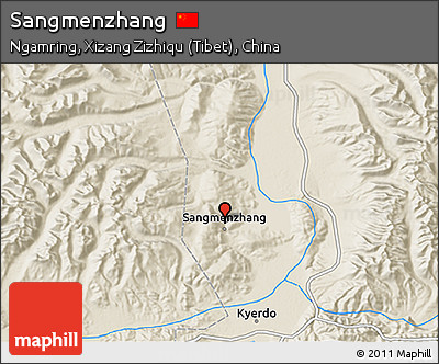 Shaded Relief 3D Map of Sangmenzhang