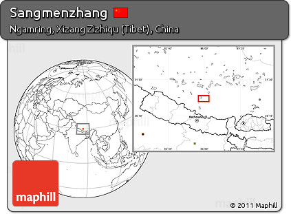 Blank Location Map of Sangmenzhang