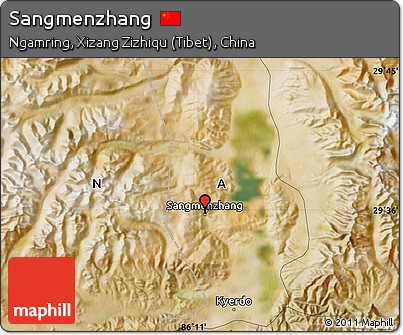 Satellite Map of Sangmenzhang