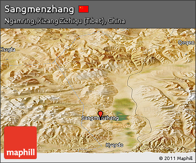 Satellite Panoramic Map of Sangmenzhang