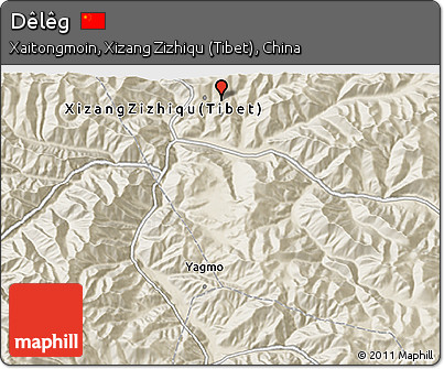 Shaded Relief 3D Map of Dêlêg