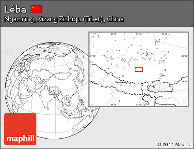 Blank Location Map of Lêba