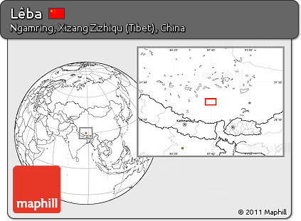 Blank Location Map of Lêba