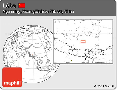 Blank Location Map of Lêba