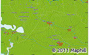 Physical Map of the area around 29° 44' 59" N, 90° 52' 30" W