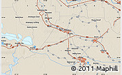 Shaded Relief Map of the area around 29° 44' 59" N, 90° 52' 30" W