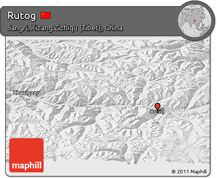 Physical Panoramic Map of Rutog