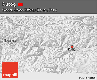 Physical Panoramic Map of Rutog