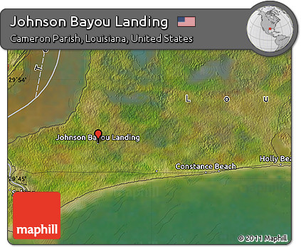 Satellite Map of Johnson Bayou Landing