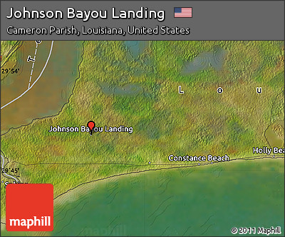 Satellite Map of Johnson Bayou Landing