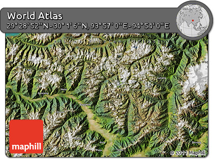 Satellite Map of the Area around 29° 44' 59" N, 94° 25' 30" E