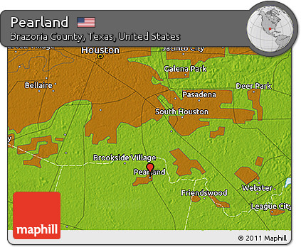 Physical 3D Map of Pearland