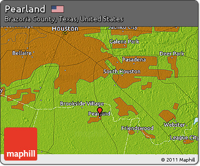 Physical 3D Map of Pearland
