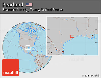 Gray Location Map of Pearland