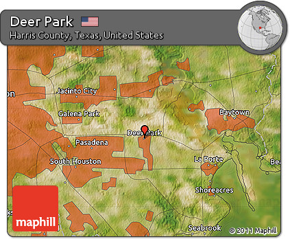 Satellite Map of Deer Park