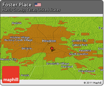 Physical Panoramic Map of Foster Place