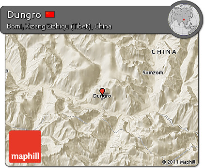 Shaded Relief 3D Map of Dungro