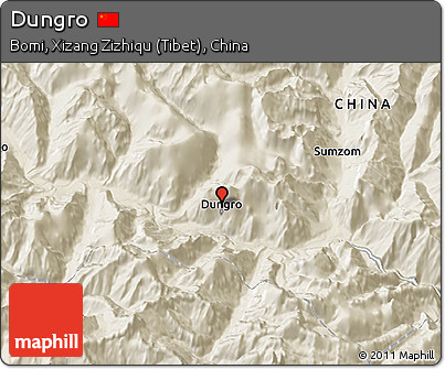 Shaded Relief 3D Map of Dungro