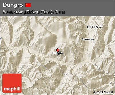 Shaded Relief 3D Map of Dungro