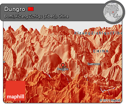 Political Panoramic Map of Dungro