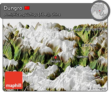 Satellite Panoramic Map of Dungro