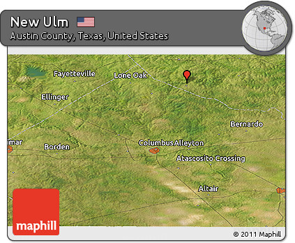 Satellite Panoramic Map of New Ulm