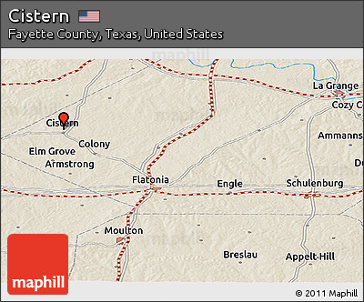 Shaded Relief Panoramic Map of Cistern