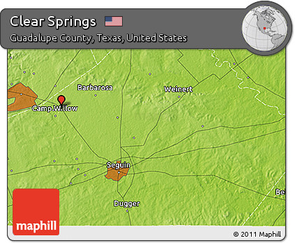 Physical 3D Map of Clear Springs