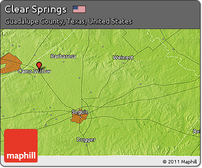 Physical 3D Map of Clear Springs