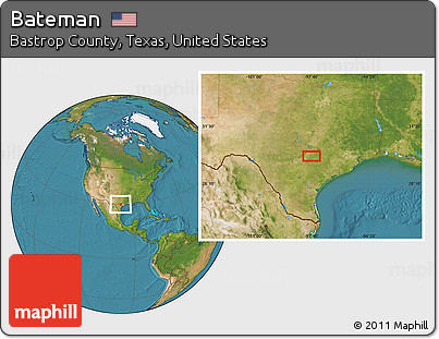 Satellite Location Map of Bateman