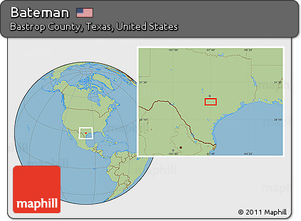 Savanna Style Location Map of Bateman