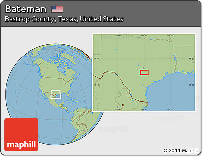 Savanna Style Location Map of Bateman