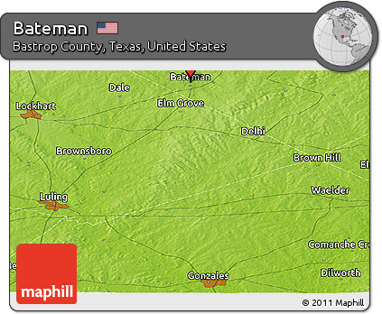 Physical Panoramic Map of Bateman