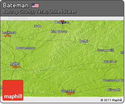 Physical Panoramic Map of Bateman