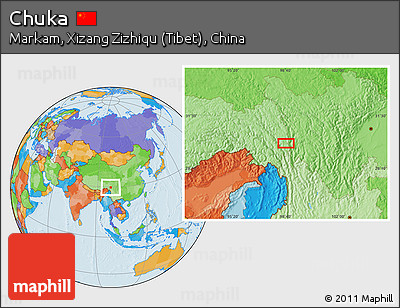 Political Location Map of Chuka