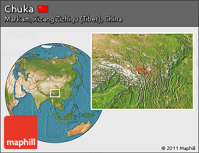 Satellite Location Map of Chuka