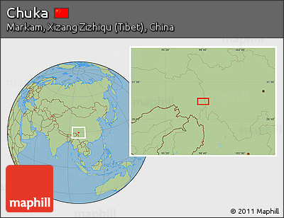 Savanna Style Location Map of Chuka