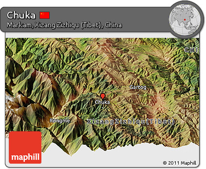 Satellite Panoramic Map of Chuka