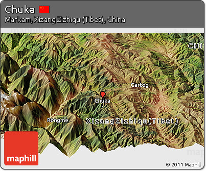 Satellite Panoramic Map of Chuka